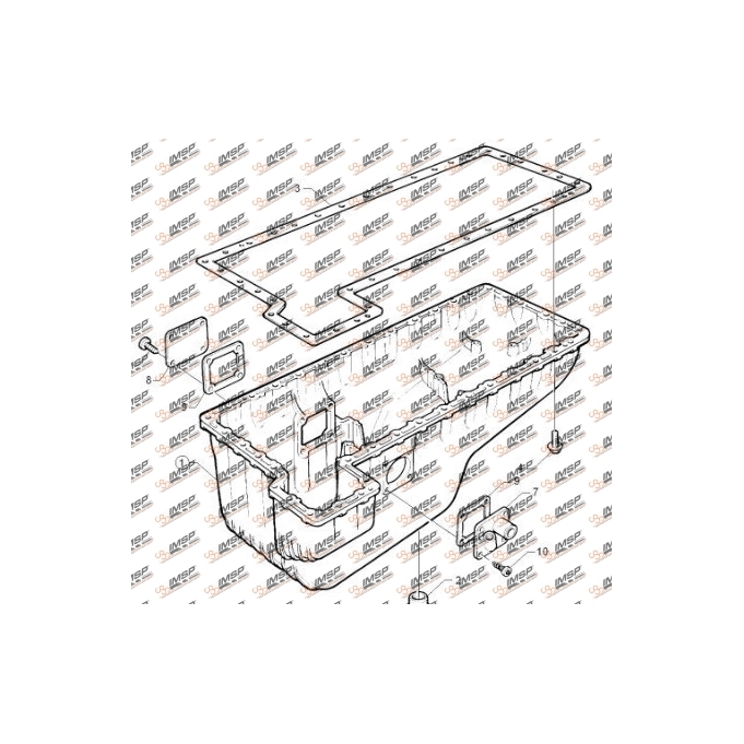 Oil sump gasket, DS14.060, 001652, 371505, 170700