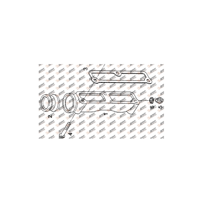 Water pipe gasket, 0836.404, 